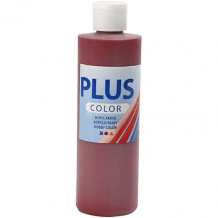 Plus Color hobbyfarge, gl. rød, 250 ml/1 fl.