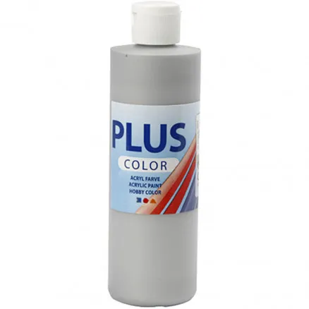 Plus Color hobbyfarge, sølv, 250 ml/1 fl.