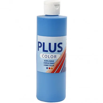 Plus Color hobbyfarge, primærblå, 250 ml/ 1 fl.