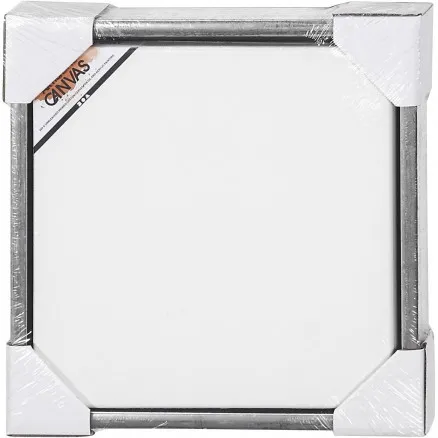 ArtistLine lerret med ramme, ytre mål 34x34 cm, dybde 3 cm, hvit, antikk