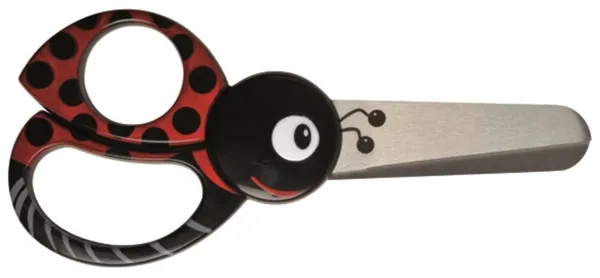 Fiskars barnesaks med marihønemønster